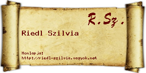 Riedl Szilvia névjegykártya