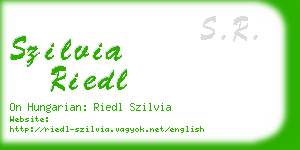 szilvia riedl business card